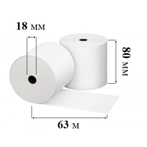 Чековая лента 80mm *12-18mm* 63m Чековая лента 80mm *12-18mm* 63m